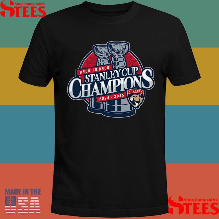 Florida Panthers Youth 2024-2025 Back-to-back Stanley Cup Champions T-shirt