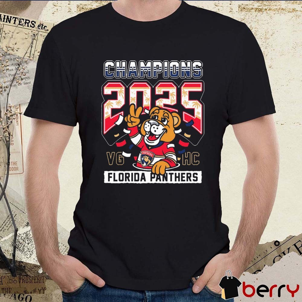 Florida Panthers x VG HC 2024-2025 Back-to-Back Stanley Cup Champions Hockey Mascot t-shirt
