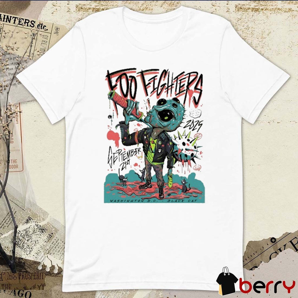 Foo Fighters September 21 2025 The Black Cat in Washington DC t-shirt
