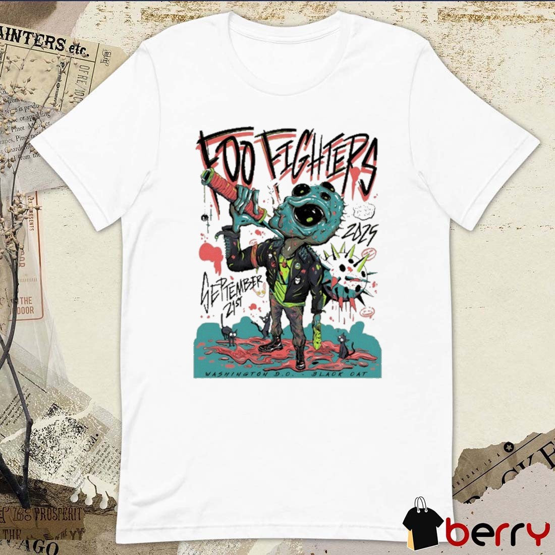 Foo Fighters September 21 2025 The Black Cat in Washington DC t-shirt