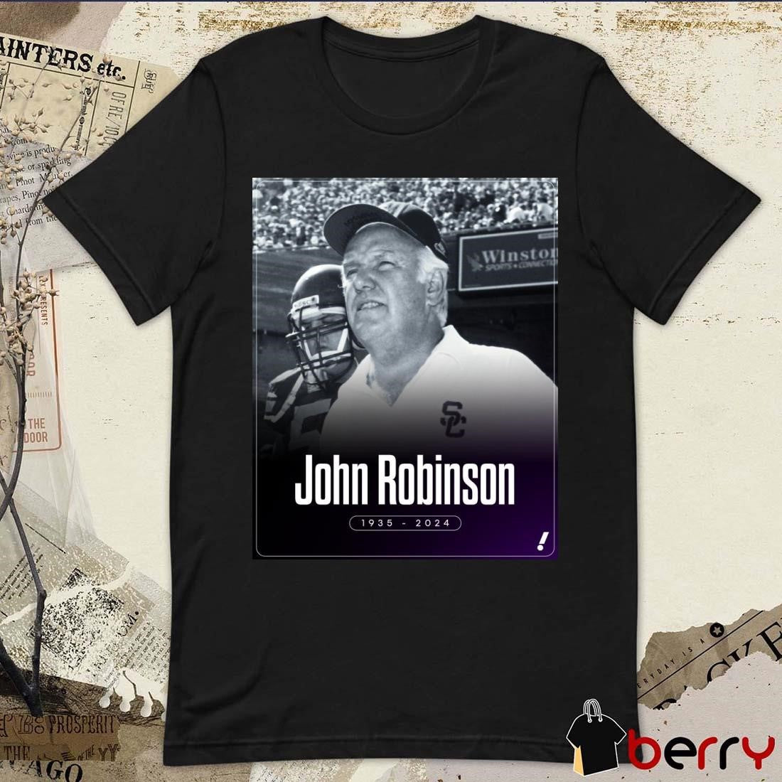 Former USC football coach John Robinson has passed away at the age of 89 1935-2024 t-shirt