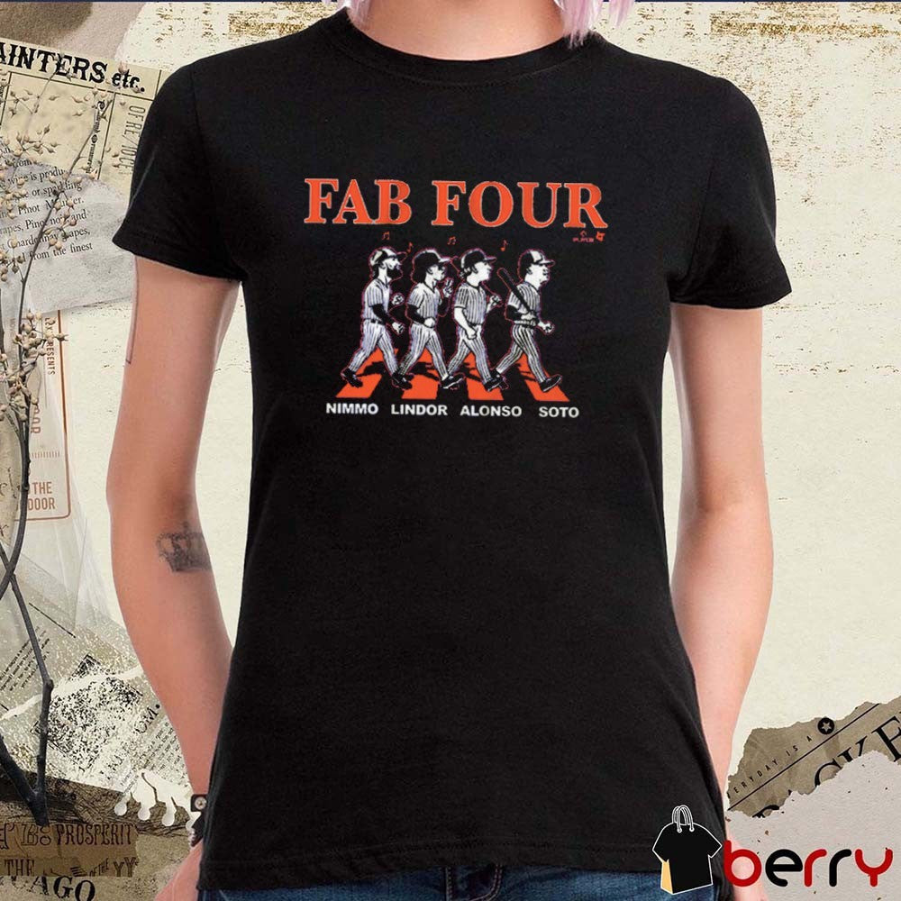 Francisco Lindor, Juan Soto, Pete Alonso, and Brandon Nimmo Fab Four Album New York Mets MLB t-shirt