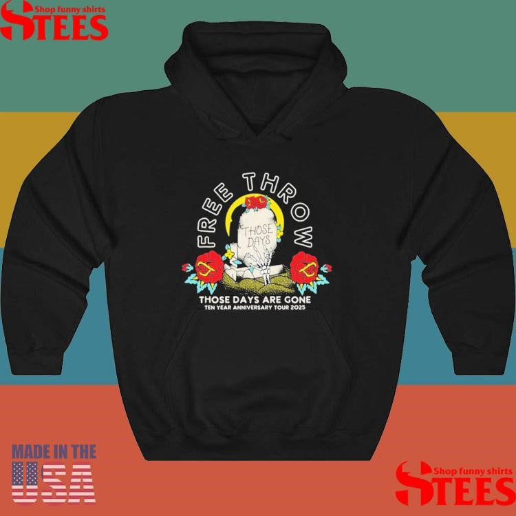 Free Throw Those Days Are Gone Ten Year Anniversary Tour 2025 Grave T-shirt
