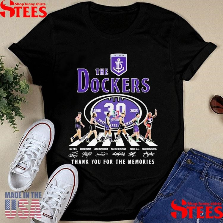 Fremantle Dockers 30th Anniversary In Afl 1995-2025 Shirts