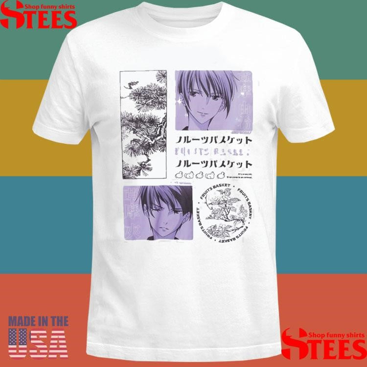 Fruits Basket Kyo And Yuki Tonal Icon Girls Shirts