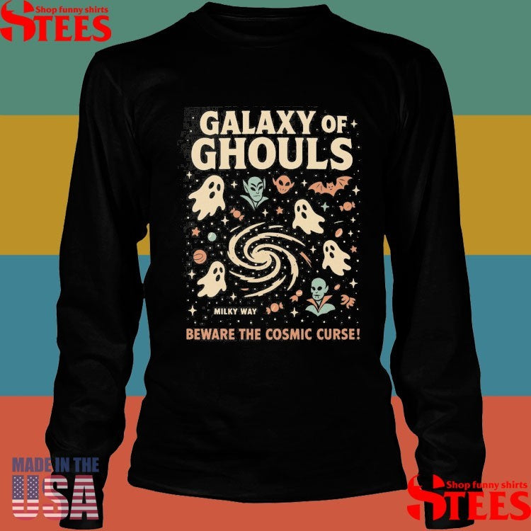 Galaxy Of Ghouls Milky Way Beware The Cosmic Curse Halloween T-shirts
