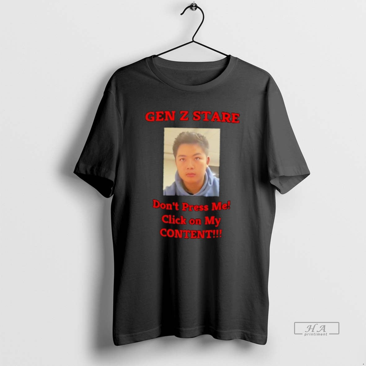 Official Gen Z Stare Dont Press Me Click On My Content T-Shirts, Hoodie, Sweatshirt | CiraTrend.com