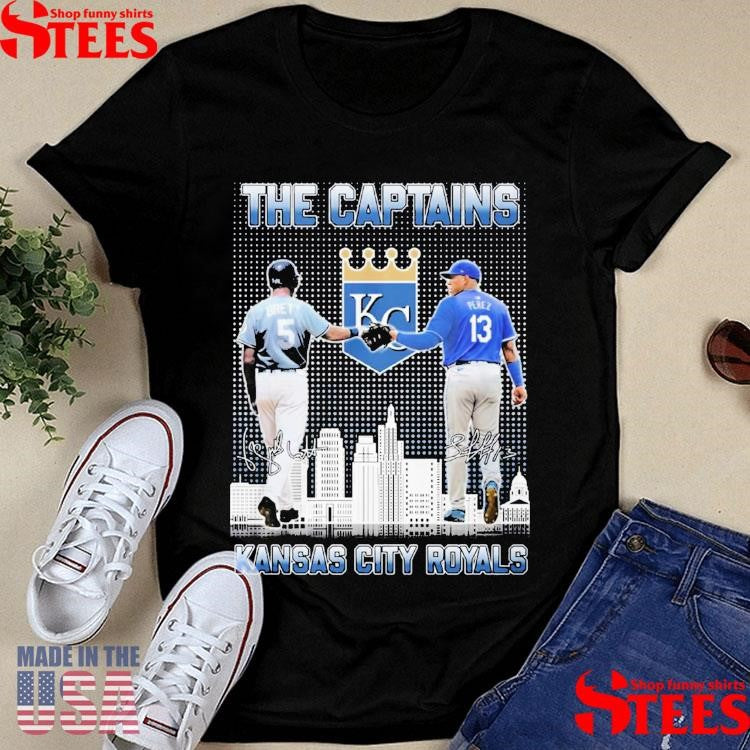 George Brett Salvador Perez The Captains Kansas City Royals T-shirts