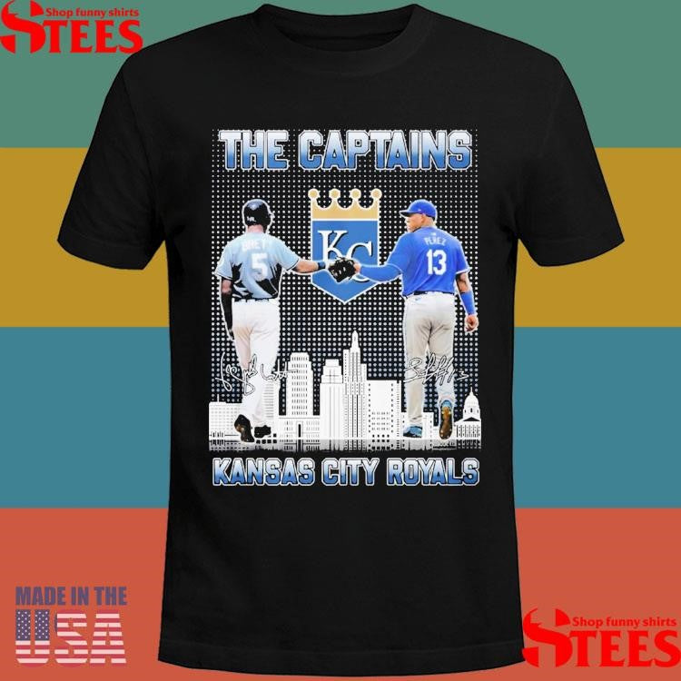 George Brett Salvador Perez The Captains Kansas City Royals T-shirts
