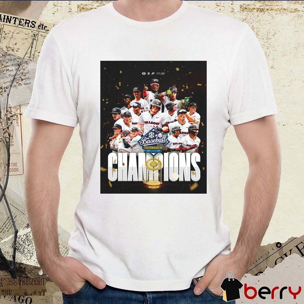 Georgia Bulldogs 2026 SEC Baseball Tournament Champions Hoover, Alabama Poster t-shirt