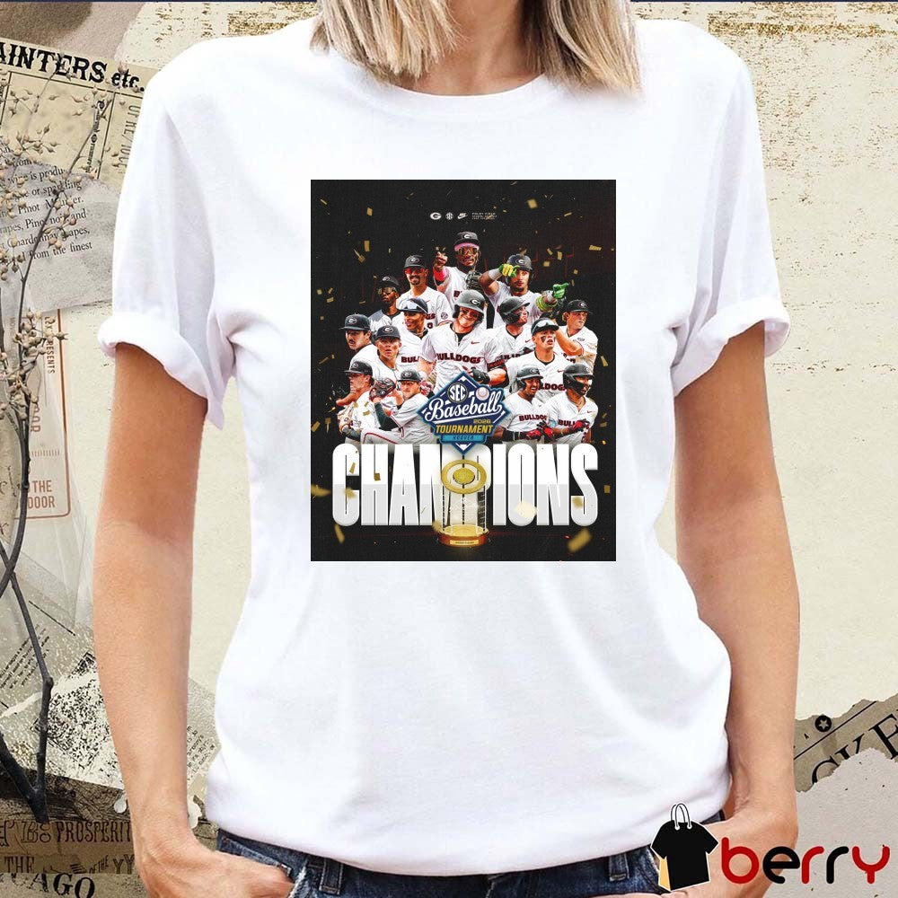 Georgia Bulldogs 2026 SEC Baseball Tournament Champions Hoover, Alabama Poster t-shirt
