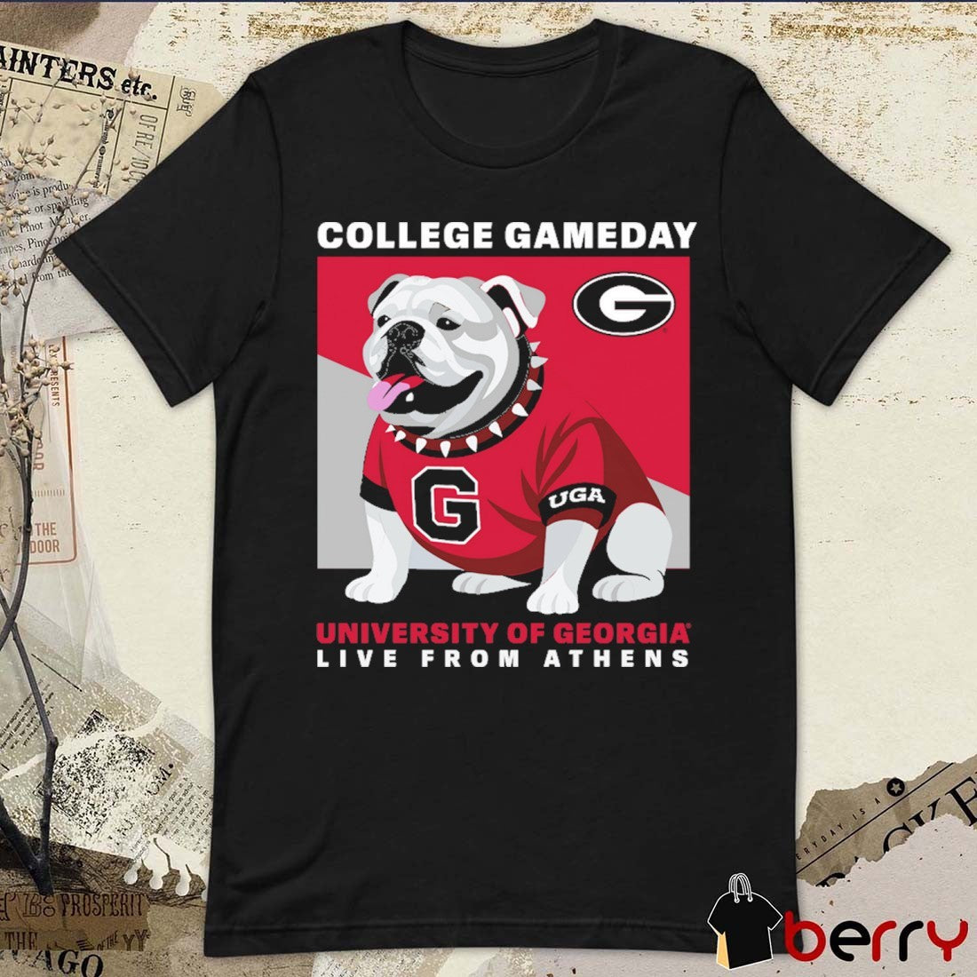 Georgia Bulldogs ESPN College GameDay University Of Georgia Live From Athens Mascot t-shirt