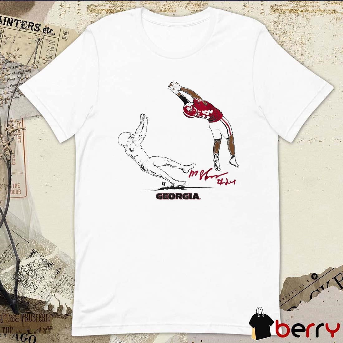 Georgia Bulldogs Football Malaki Starks Signature t-shirt