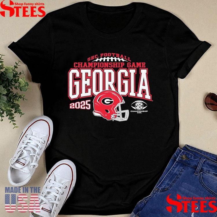Georgia Bulldogs Sec Championship 2025 Football Pullover T-shirt