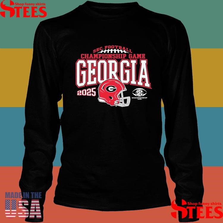 Georgia Bulldogs Sec Championship 2025 Football Pullover T-shirt