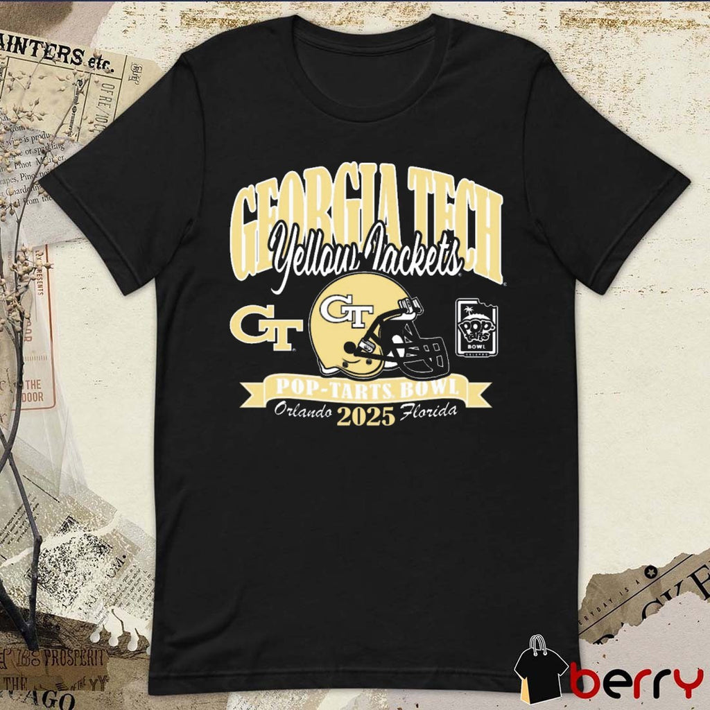 Georgia Tech Yellow Jackets Football 2025 Pop-Tarts Bowl Orlando FL Helmet t-shirt