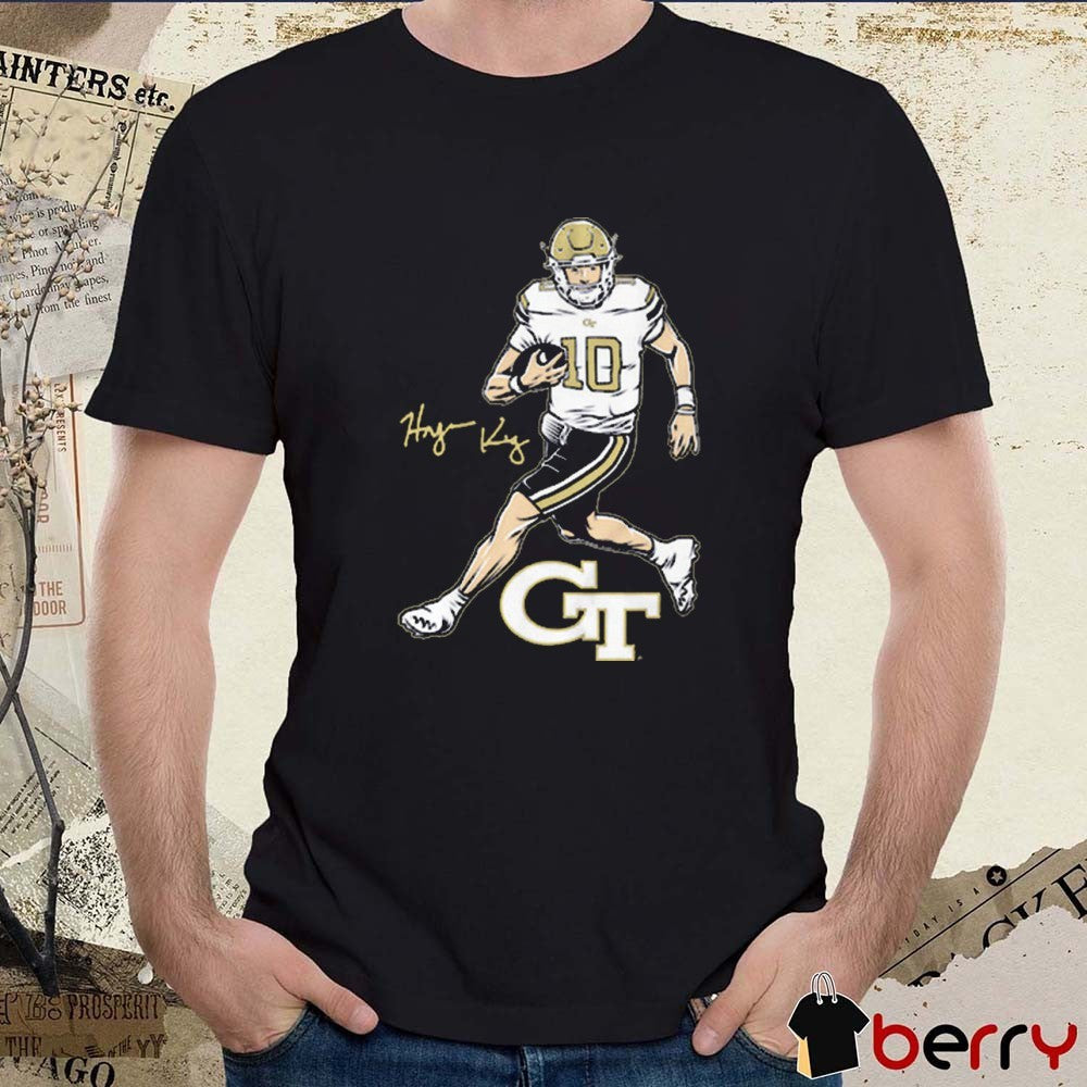 Georgia Tech Yellow Jackets Football Haynes King Superstar Pose Signature t-shirt