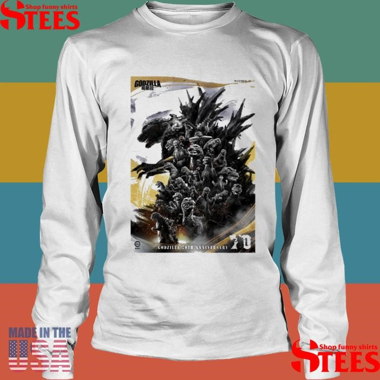 Godzilla 70th Anniversary Poster In China With Scla T-shirts