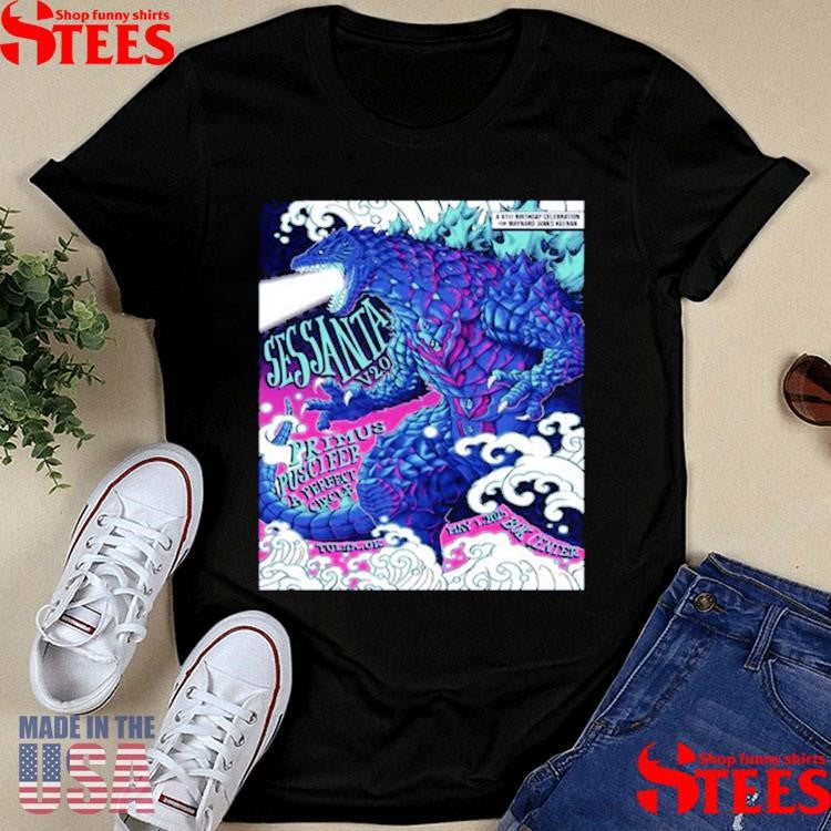 Godzilla Sessanta V 2.0 Primus, Puscifer And A Perfect Circle Bok Center Tulsa, Oklahoma May 1 2025 Shirts