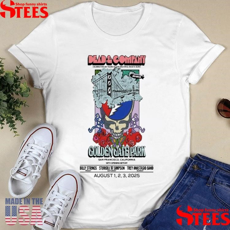 Golden Gate Park San Francisco, California Live Dead & Company Aug 1-3 2025 Shirts