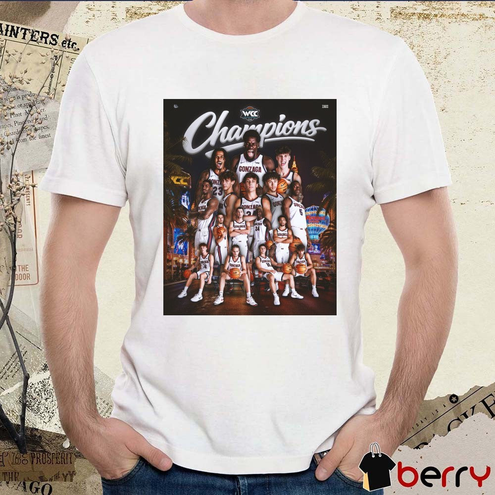Gonzaga Bulldogs Men’s Basketball 2026 NCAA DI West Coast Conference WCC Champions Poster t-shirt