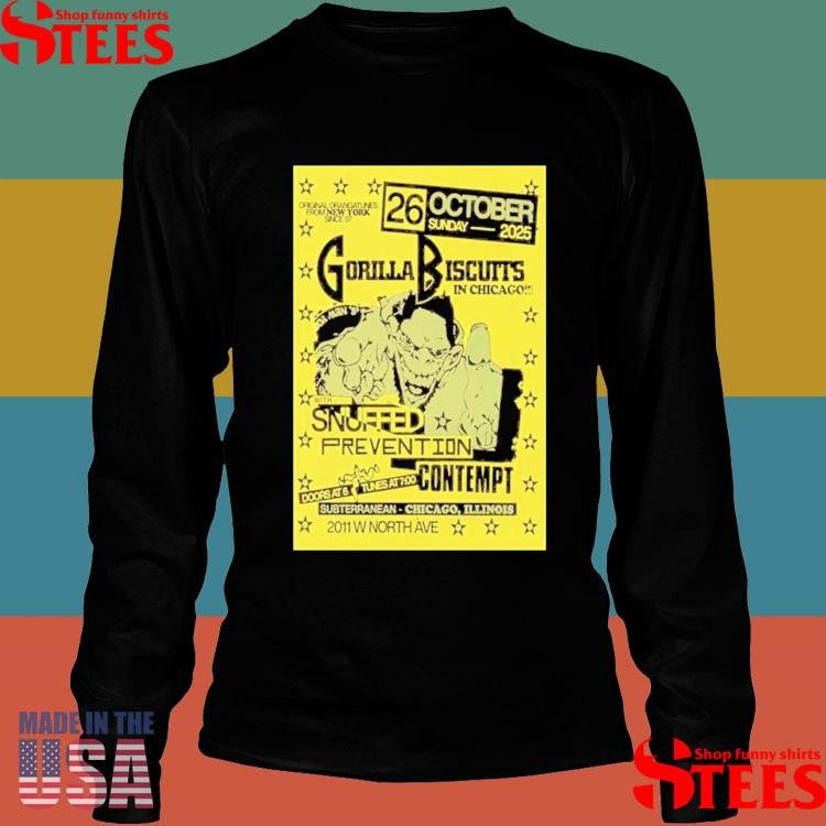 Gorilla Biscuits Chicago October 26 2025 T-shirts