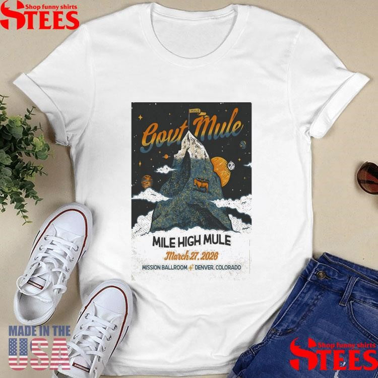 Gov’t Mule At Mission Ballroom In Denver Co On Dec 27 2025 T-shirt