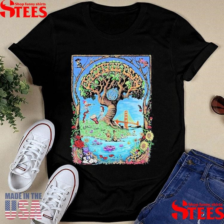 Grateful Dead 60 Years Of Dead Celebration 2025 The Old Oak Tree Art T-shirt