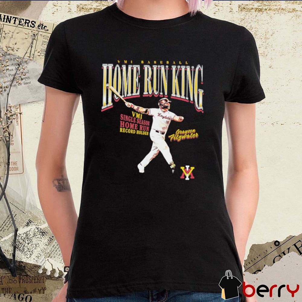 Grayson Fitzwater Home Run King VMI Single Season Home Run Record Holder VMI Baseball t-shirt