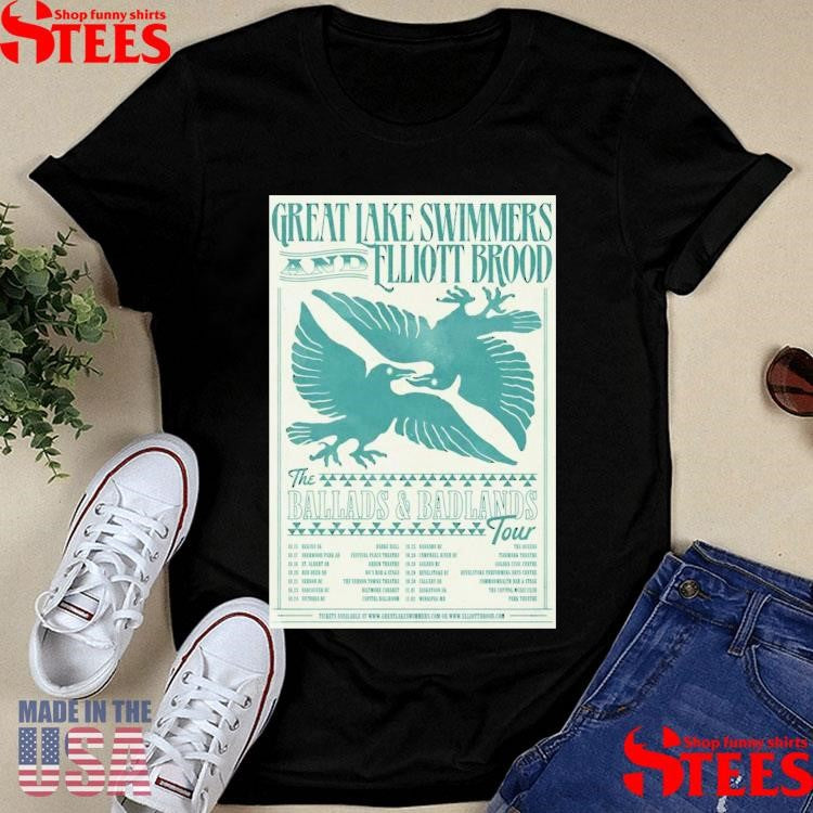 Great Lake Swimmers Elliott Brood The Ballads And Badlands 2025 Tour Shirts