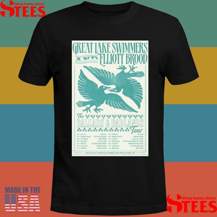 Great Lake Swimmers Elliott Brood The Ballads And Badlands 2025 Tour Shirts