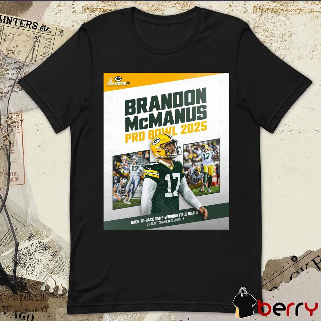 Green Bay Packers Vs Jacksonville Jaguars Brandon McManus Pro Bowl 2025 Back To Back Game Winning Field Goals Poster t-shirt