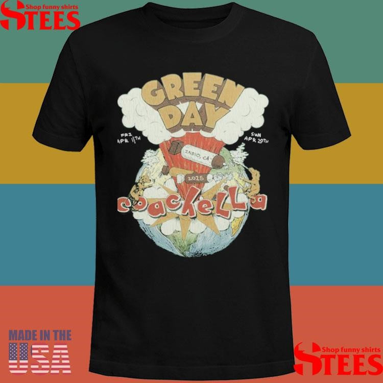 Green Day Apr 11th & Apr 20th Indio, Ca Coachella 2025 Shirts