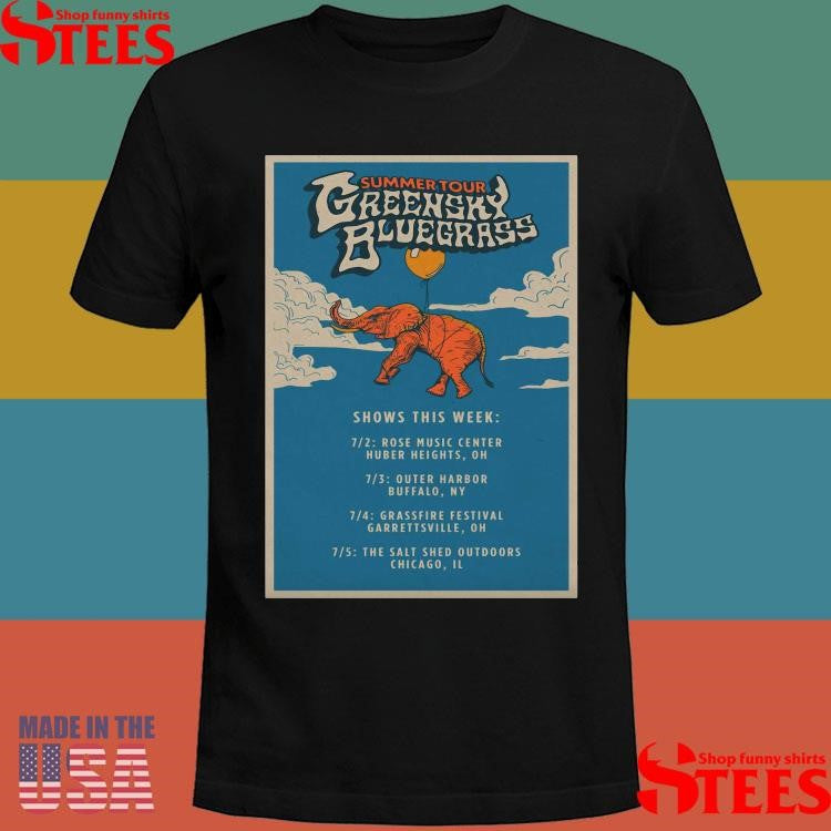Greensky Bluegrass Summer July 2025 Shows T-shirt