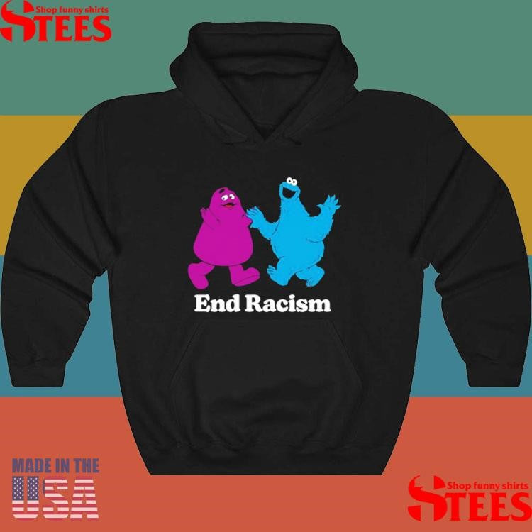 Grimace Monster And Cookie Monster End Racism Shirts