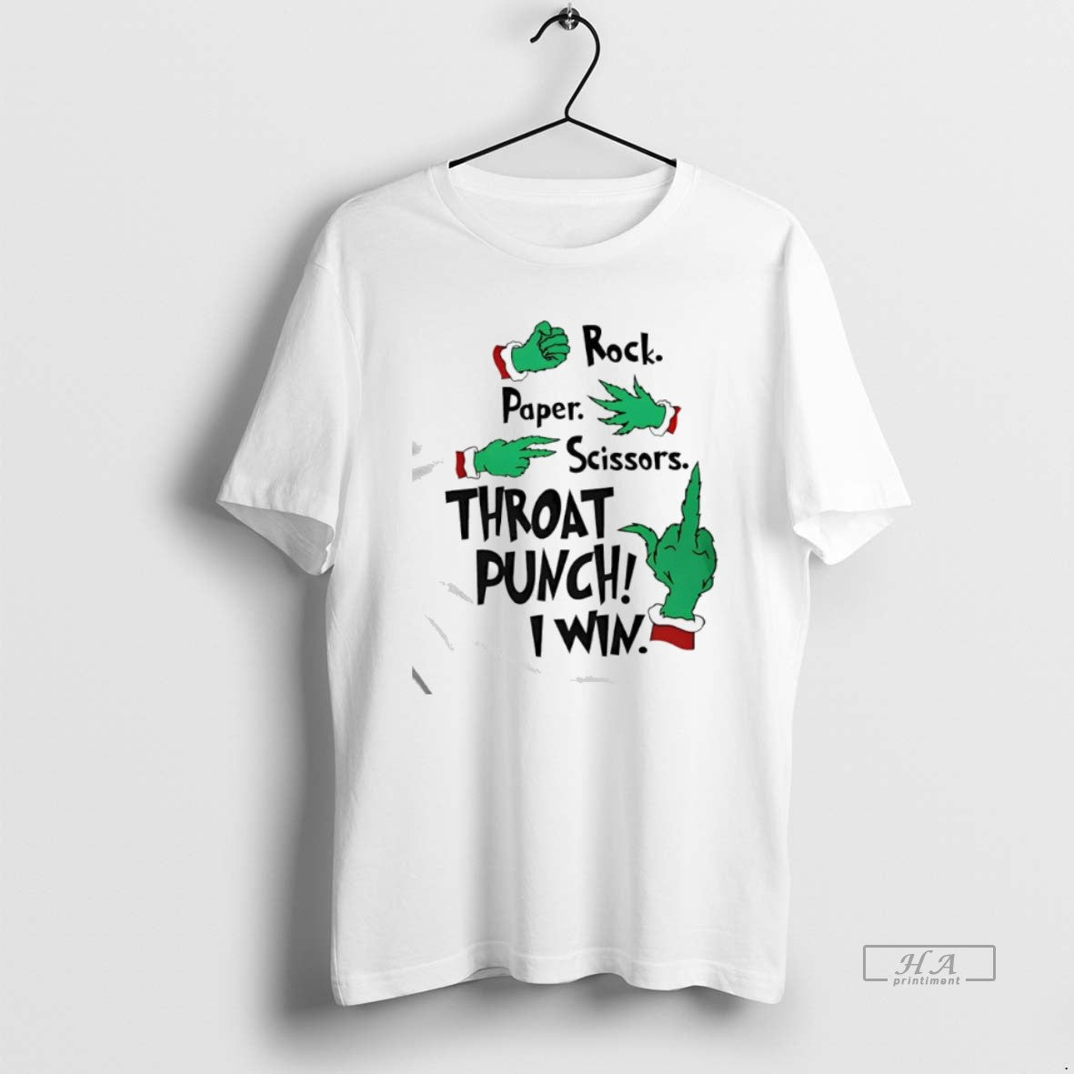Official Grinch Hands Rock Paper Scissors Throat Punch I Win T-Shirts, Hoodie, Sweatshirt | CiraTrend.com