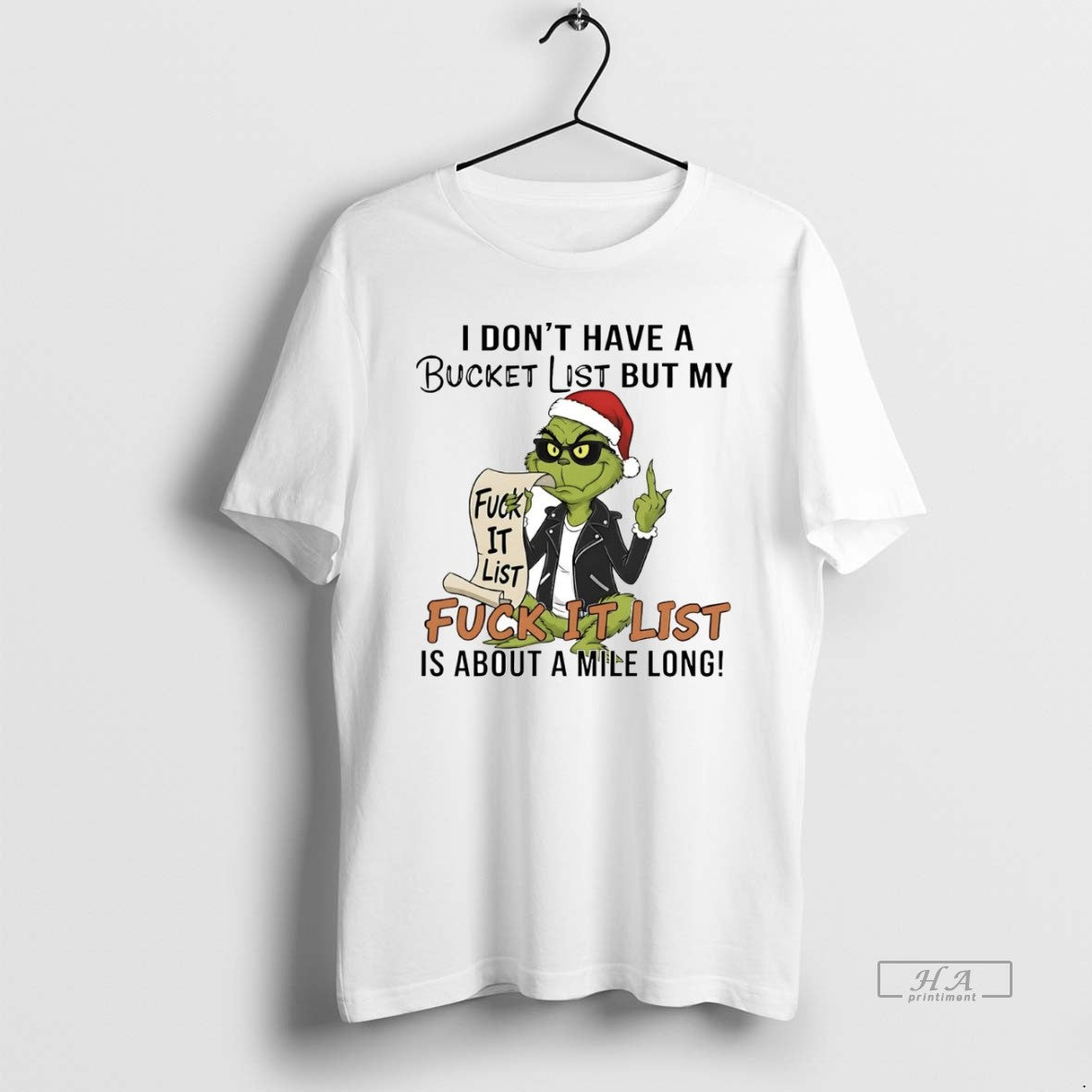 Official Grinch I Dont Have A Bucket List But My Fuck It List Christmas T-Shirts, Hoodie, Sweatshirt | CiraTrend.com
