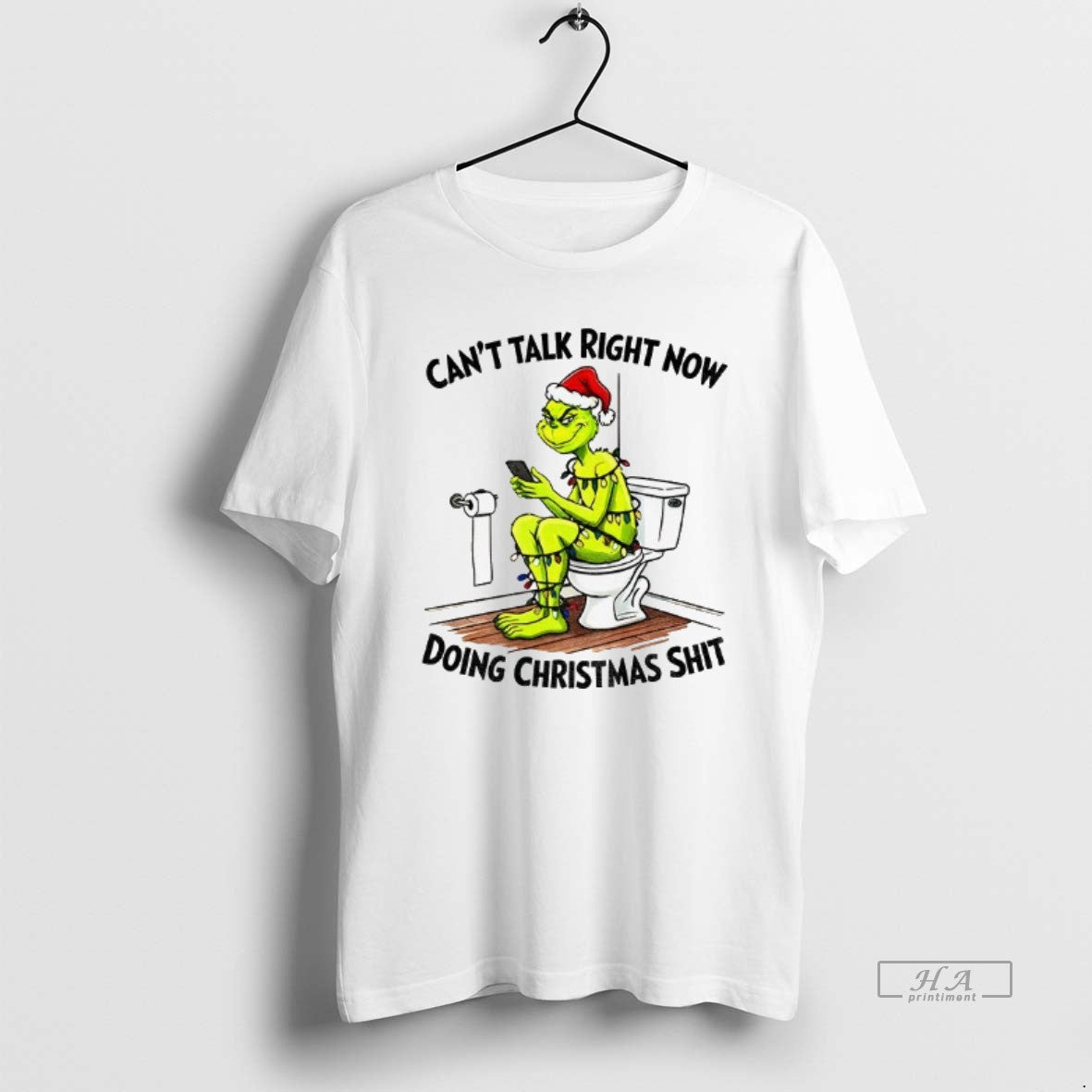 Official Grinch Santa Cant Talk Right Now Doing Christmas Shit T-Shirts, Hoodie, Sweatshirt | CiraTrend.com