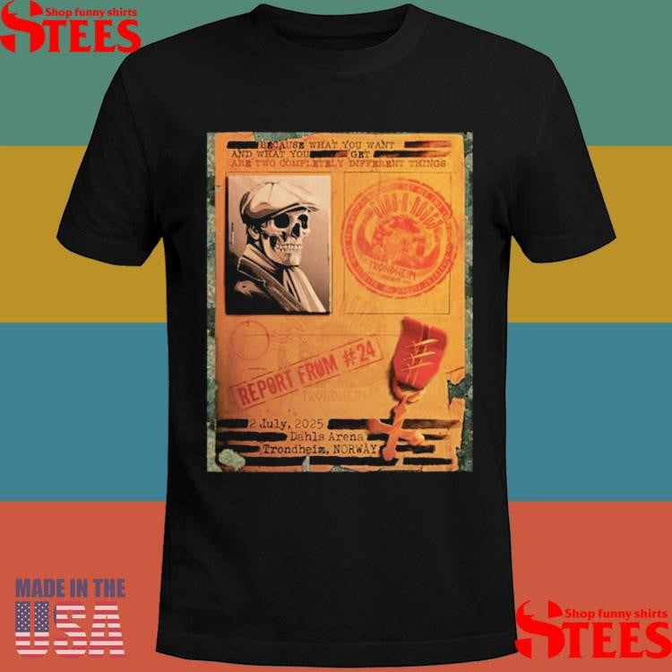 Guns N’ Roses Trondheim Norway 2025 Dahls Arena On July 2nd T-shirt