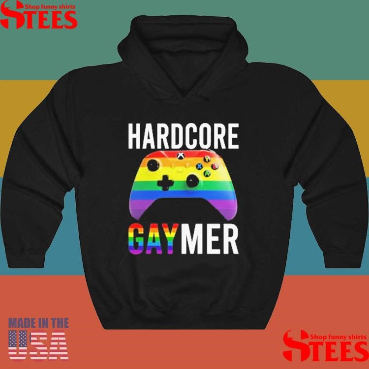 Hardcore Gaymer Pride Gaming Handle Pride T-shirt