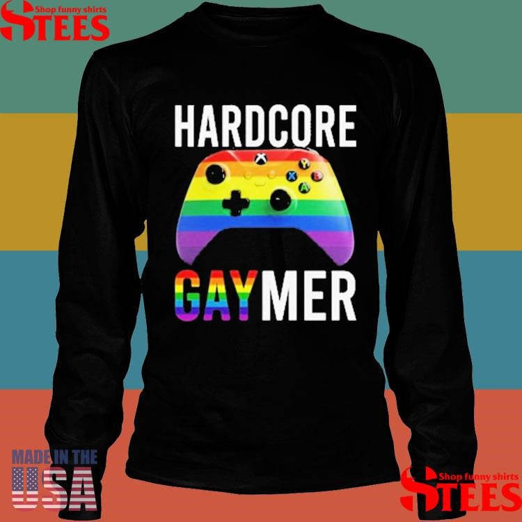 Hardcore Gaymer Pride Gaming Handle Pride T-shirt