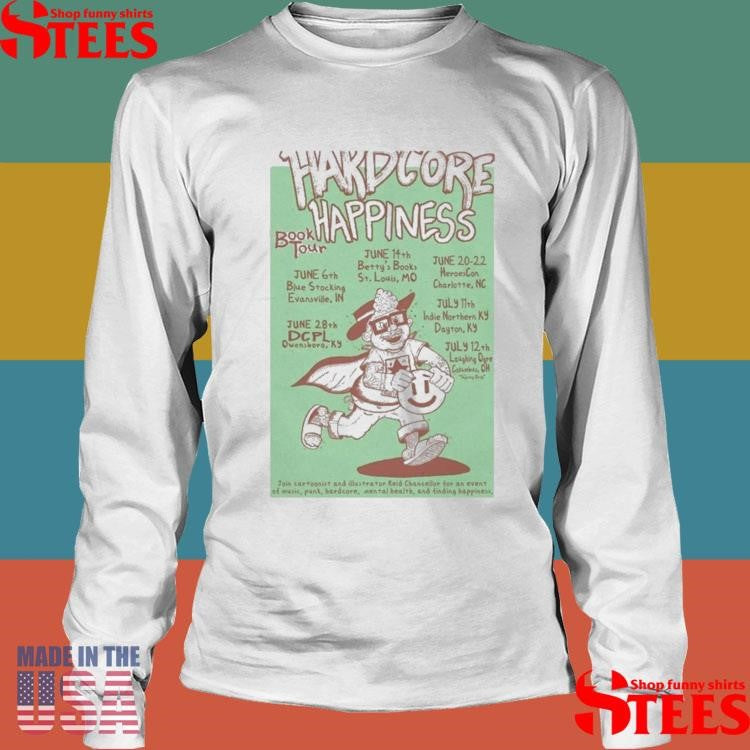 Hardcore Happiness Book Tour June 2025 T-shirt