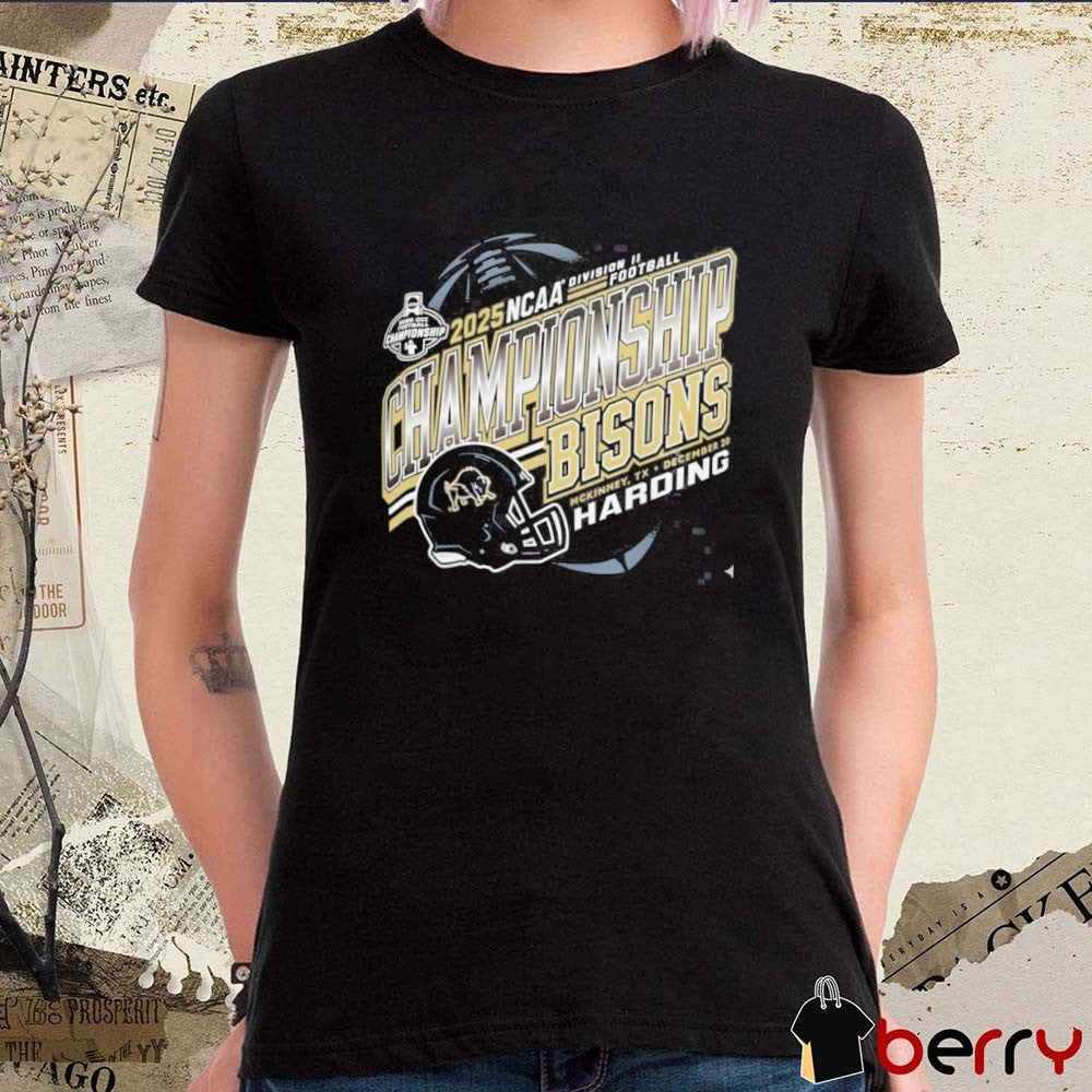 Harding Bisons 2025 Division II Football Championship McKinney TX December 20 Helmet t-shirt
