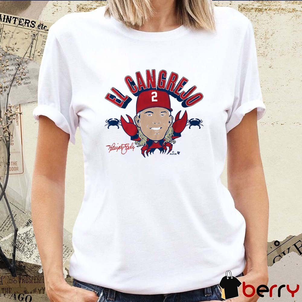 Harrison Bader El Cangrejo Philadelphia Phillies MLB Painting Signature t-shirt