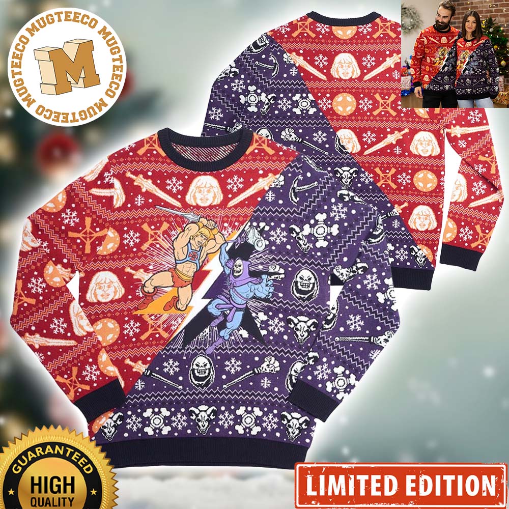 He-Man Vs. Skeletor In He-Man And The Master Of The Universe 2023 Xmas Gift Ugly Christmas Sweater