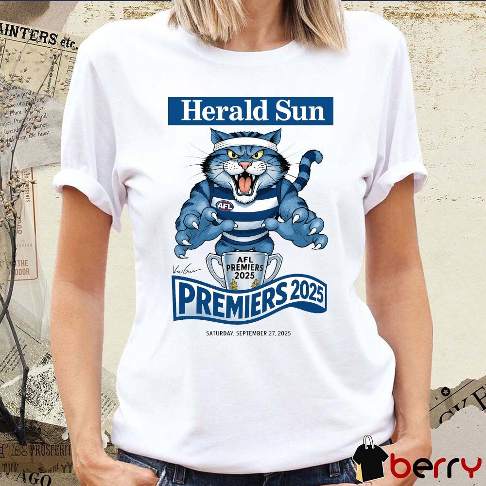 Herald Sun AFL Premiers Premieres Saturday, September 27, 2025 Signature t-shirt