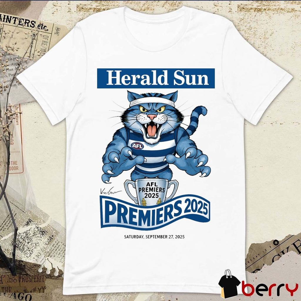 Herald Sun AFL Premiers Premieres Saturday, September 27, 2025 Signature t-shirt
