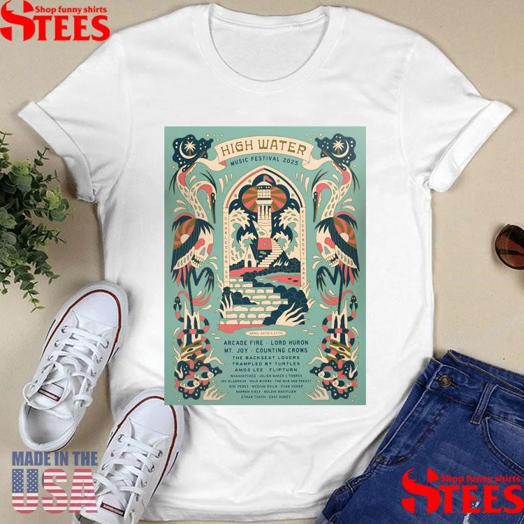 High Water Music Festival April 26-27 2025 North Charleston Sc Poster Shirts