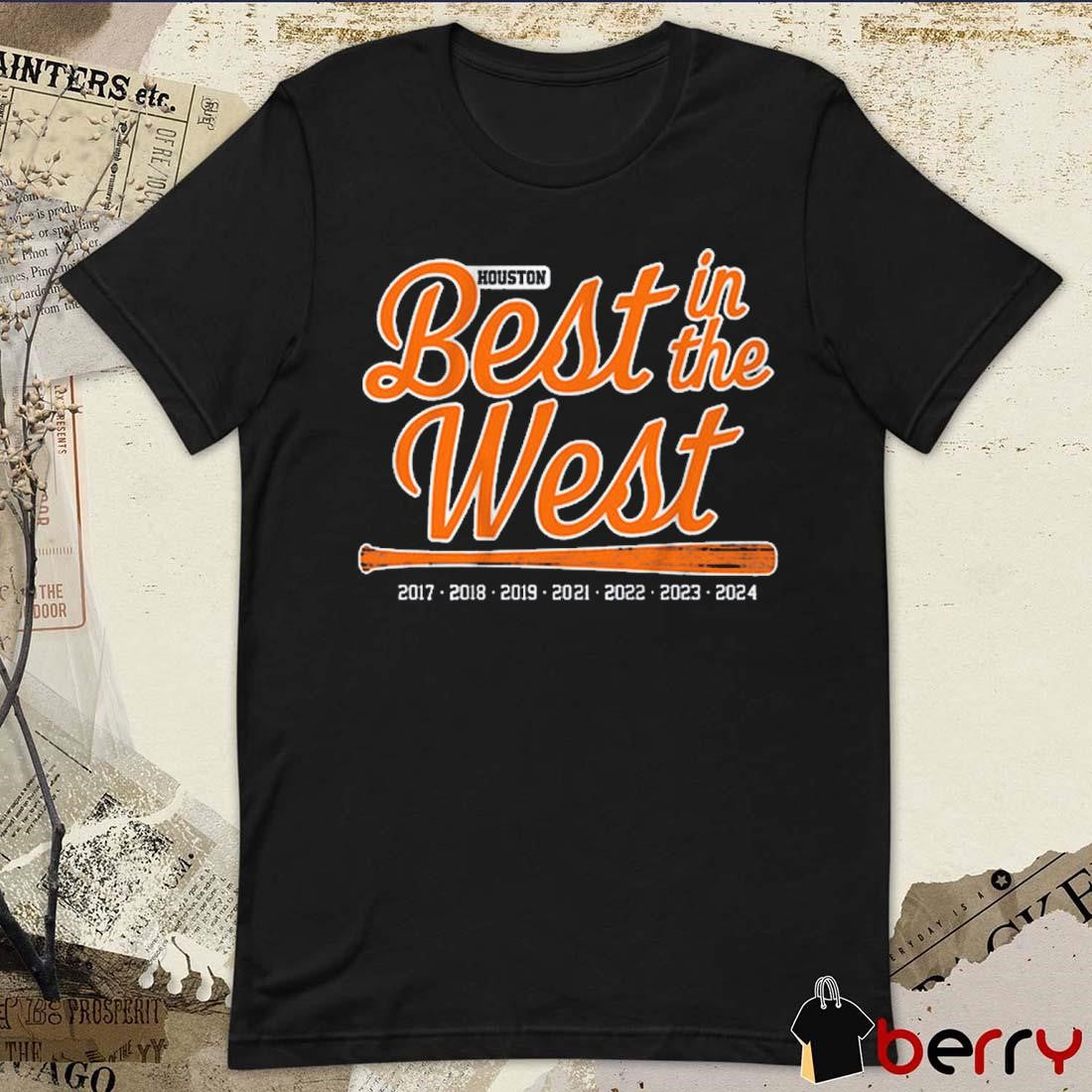 Houston Astros Baseball Best in the West 2017-2024 t-shirt
