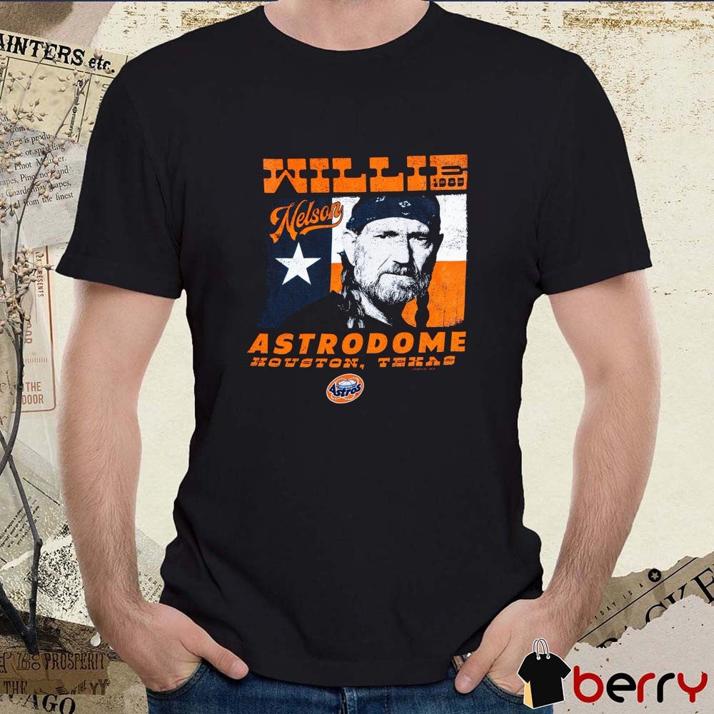 Houston Astros MLB Willie Nelson Astrodome 1985 Houston Texas Graphic t-shirt